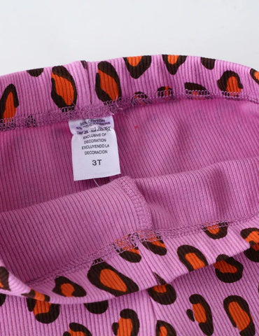 Leopard Print Flared Leggings