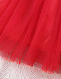 Abito in tulle con stampa cuori per San Valentino