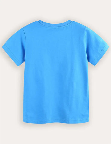 Shark Print Short Sleeve T-Shirt