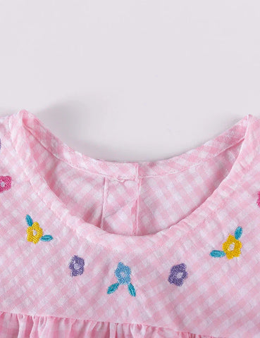 Regenboog Unicorn applique lange mouwen jurk