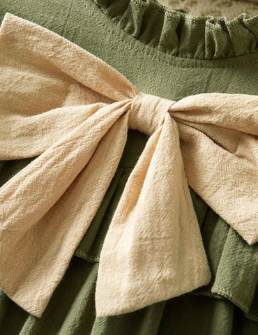 Long Sleeve Bow Princess Dress