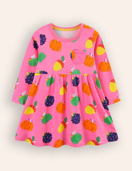 Jurk met fruitprint
