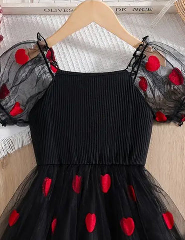 Abito da sera in tulle a cuore per San Valentino