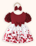 Floral Decorations with Bows Dress + Heaband