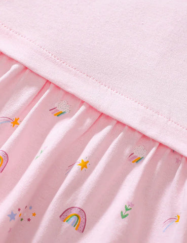 Einhorn Pokect Baumwollkleid
