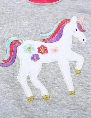 Sudadera con aplique de unicornio