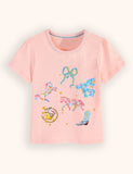 T-shirt a maniche corte con stampa pony carina