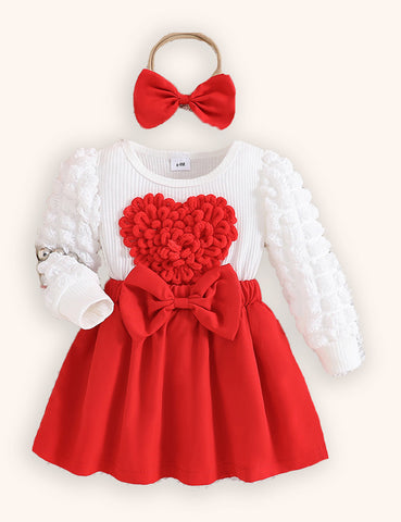 Valentine's Day Love Long Sleeve Dress