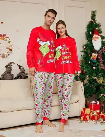 Christmas Monster Printed Fmaily Matching Pajamas