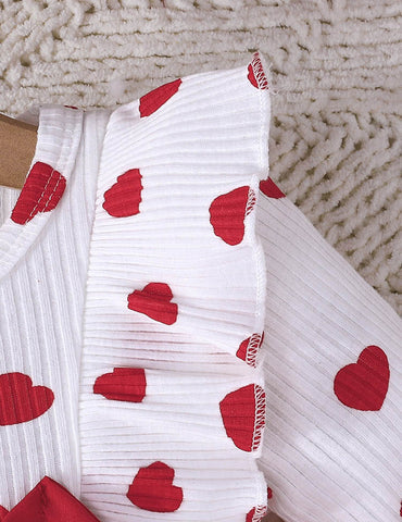 Valentine's Day Love Printing Splicing Tulle Dress