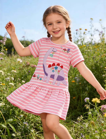 Dinosaur Embroidered Dress