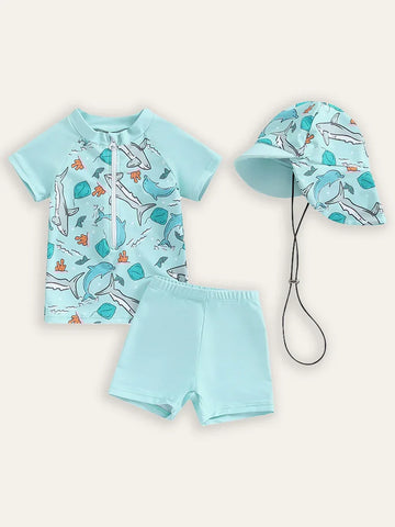 Summer Printed Swimsuit Set