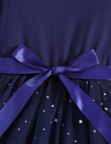 Star Printed Tulle Dress