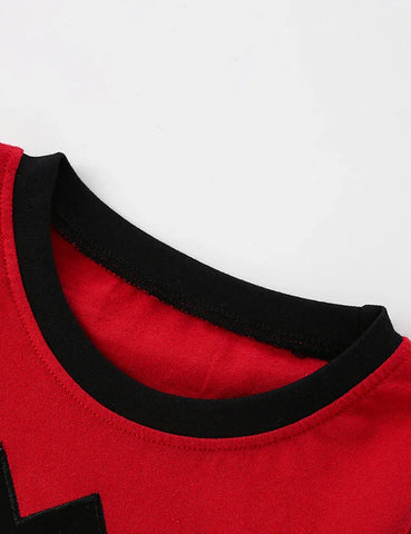 Cute Bear Applique Long Sleeve Two-piece Set