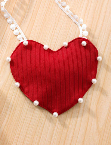Conjunto de falda de tul con corazón de San Valentín