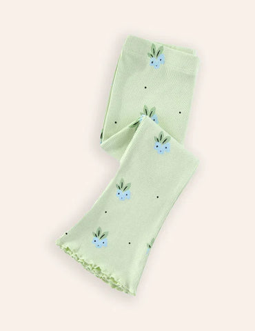 Flower Print Flared Leggings