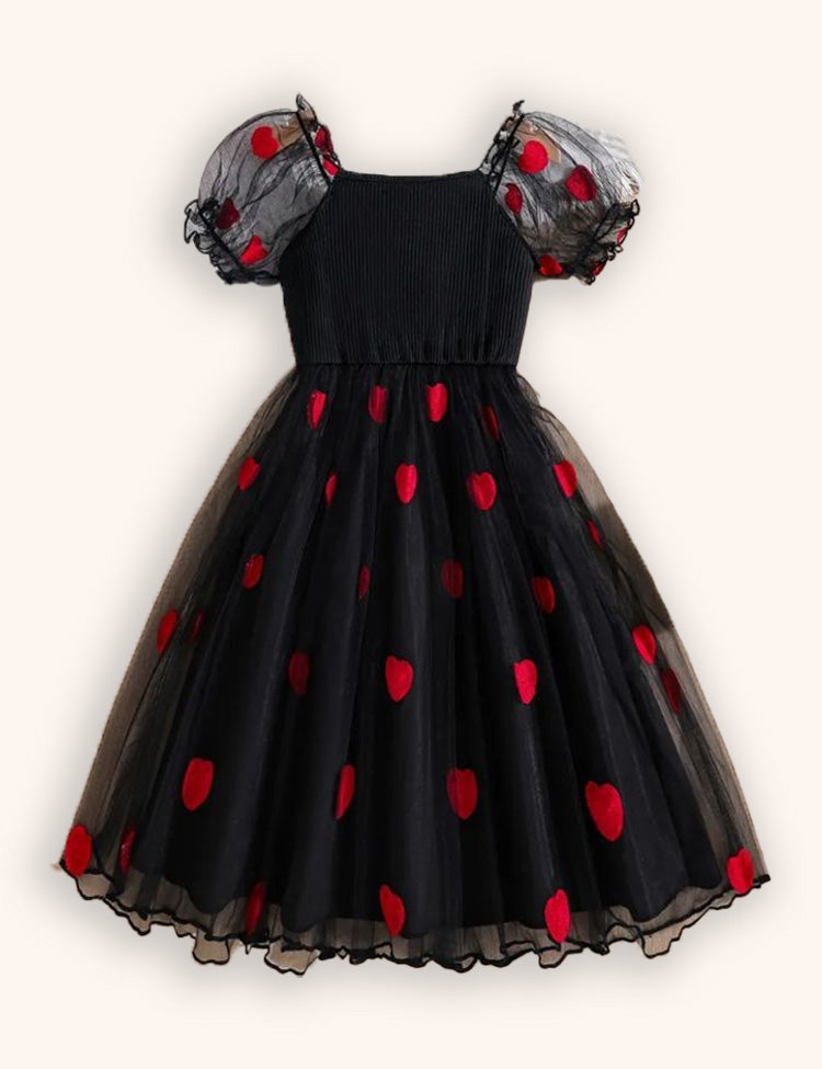 Abito da sera in tulle a cuore per San Valentino