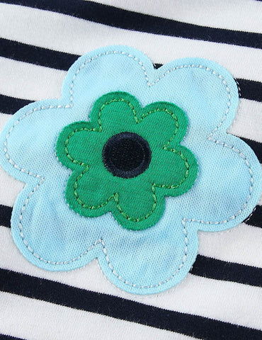 Cute Flower Applique Dress