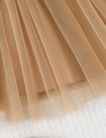 Valentine's Day Love Printing Splicing Tulle Dress