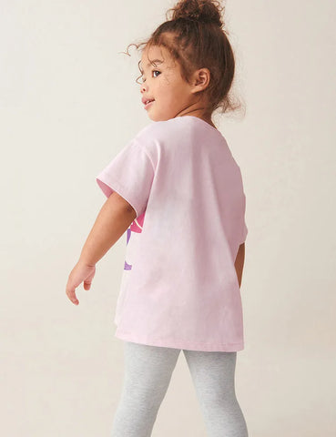 Mermaid Print Short T-Shirt and Leggings Set