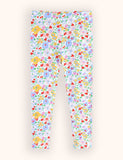 Leggings in cotone con stampa floreale