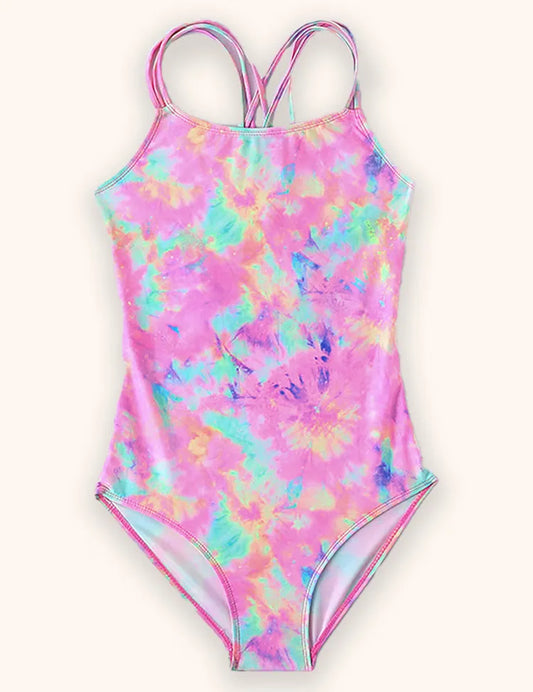 Tie-Dye-Badeanzug mit Trägern