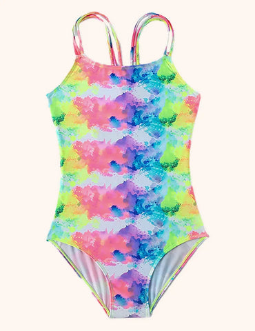Tie-Dye-Badeanzug mit Trägern