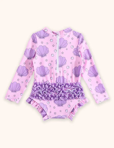 Sonnenschutz-Badeanzug Mit Süßem Print