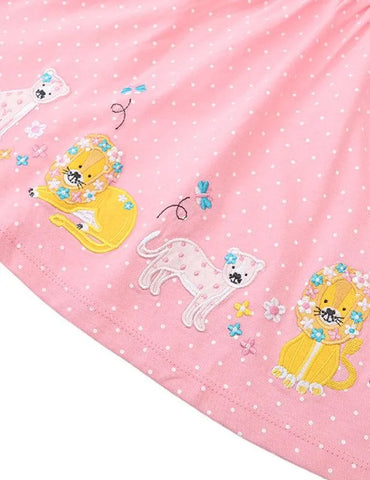 Animal Appliqué Dotted Dress - Mini Taylor