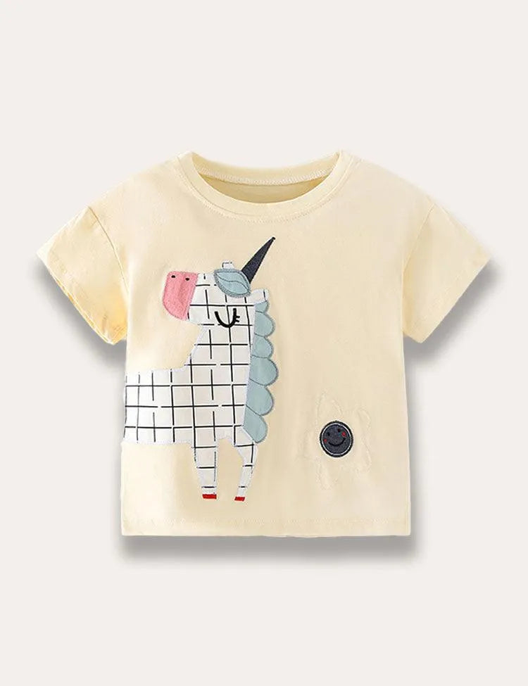 Unicorn Appliqué T-shirt - Mini Taylor