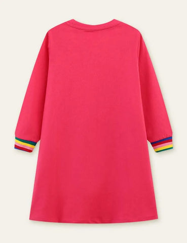 Backpack Printed Long Sleeve Dress - Mini Taylor