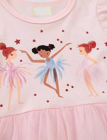 Ballet Girl Printed Dress - Mini Taylor