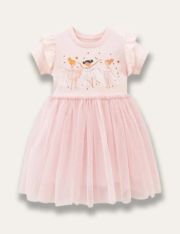Ballet Girl Printed Tulle Dress - Mini Taylor