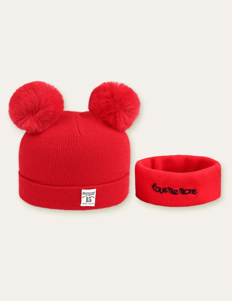 Bear Ear Hat + Scarf - Mini Taylor