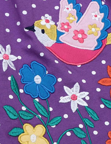 Bird Embroidered Spot Dress - Mini Taylor