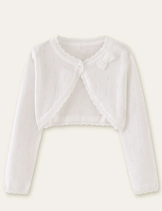 Bow Hollow out Sweater Cardigan - Mini Taylor