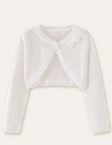 Bow Hollow out Sweater Cardigan - Mini Taylor