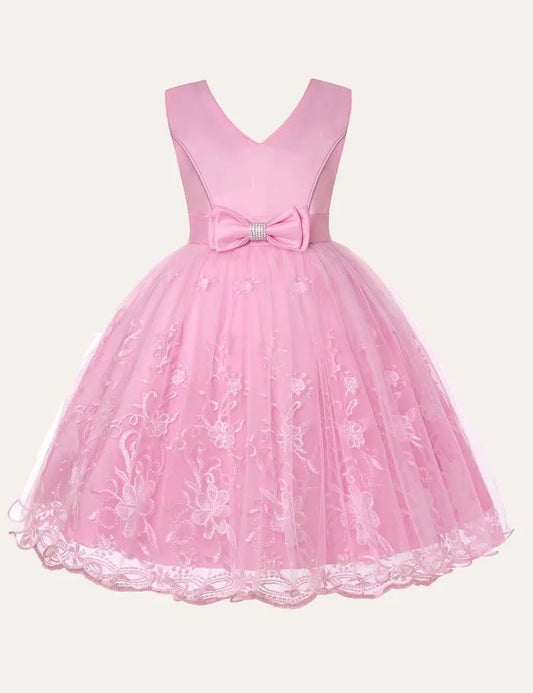 Bow Mesh Party Dress - Mini Taylor