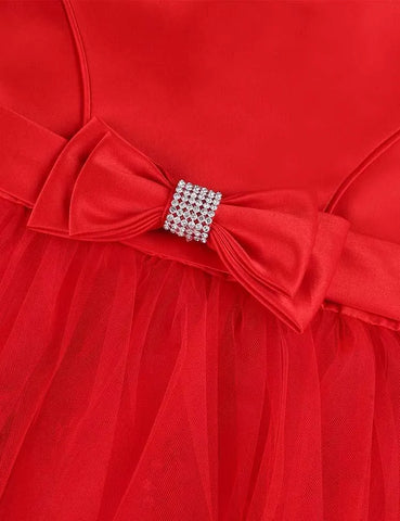 Bow Mesh Party Dress - Mini Taylor