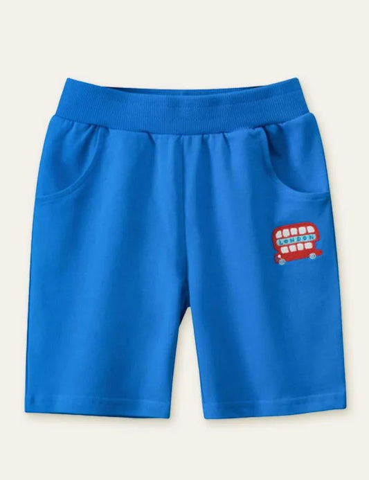 Bus Embroidered Shorts - Mini Taylor