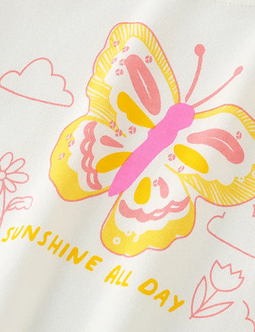 Butterfly Printed Long-Sleeve T-shirt - Mini Taylor
