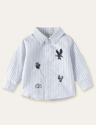 Cactus Embroidered Long Sleeve Shirt - Mini Taylor