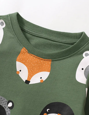 Cartoon Animal Printed Sweatshirt - Mini Taylor