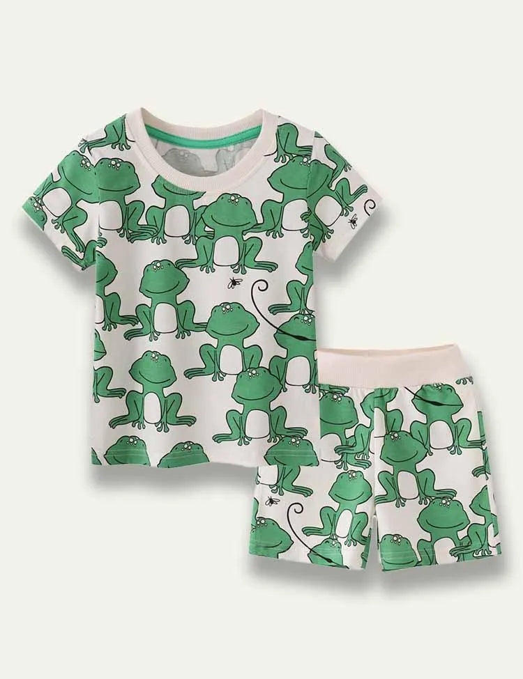 Cartoon Frog Printed Suit - Mini Taylor