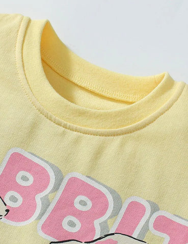 Cartoon Rabbit Printed Suit - Mini Taylor