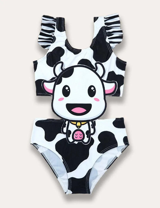 Cartoon Sleeveless Swimsuit - Mini Taylor