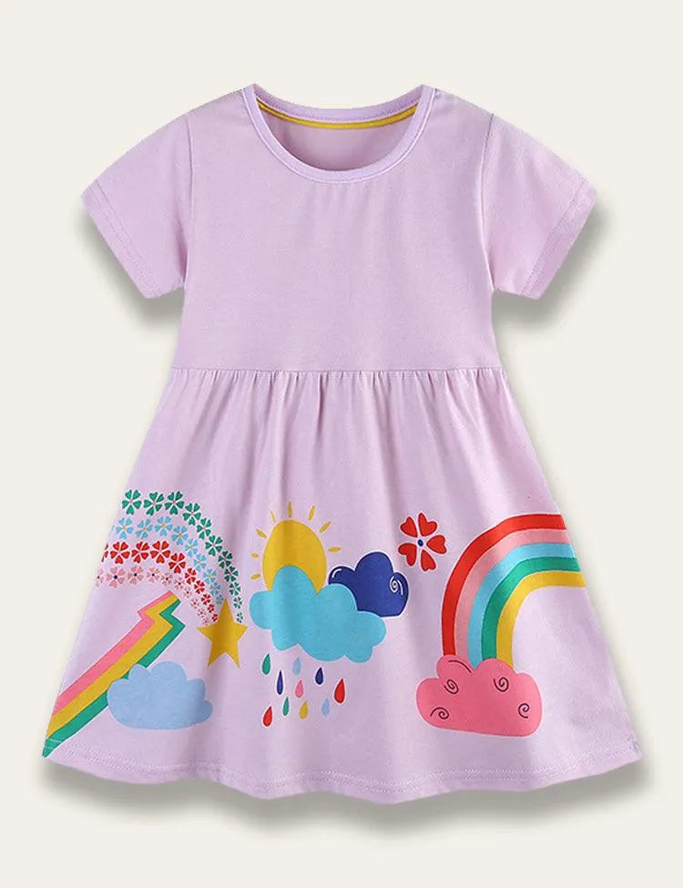 Cartoon Weather Print Dress - Mini Taylor