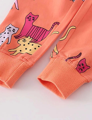 Cat Printing Sweatpants - Mini Taylor
