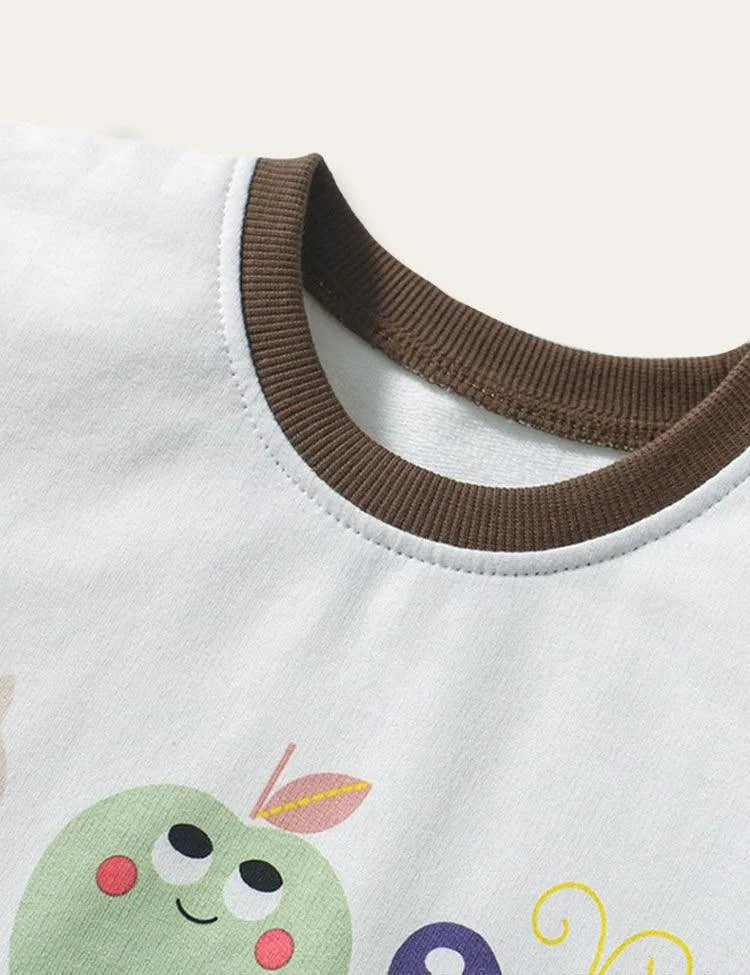 Colorful Butterfly Print Short Sleeve Set - Mini Taylor