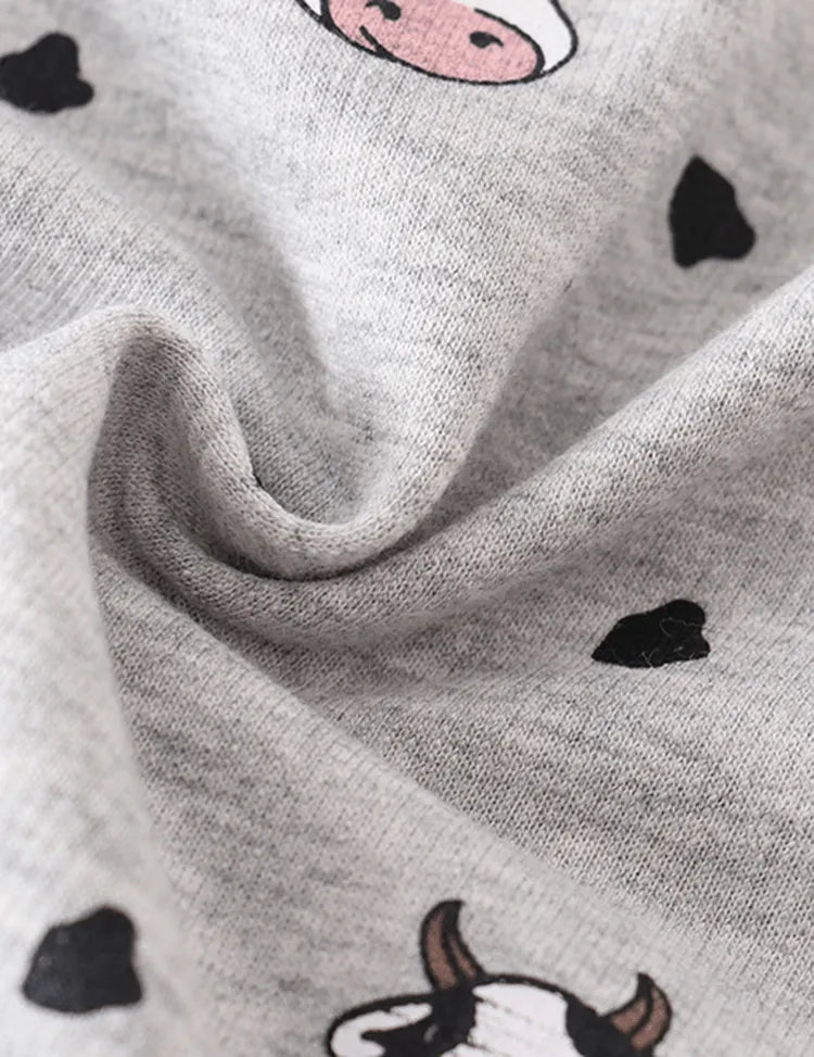 Cow Head Printed Long-Sleeved T-shirt - Mini Taylor